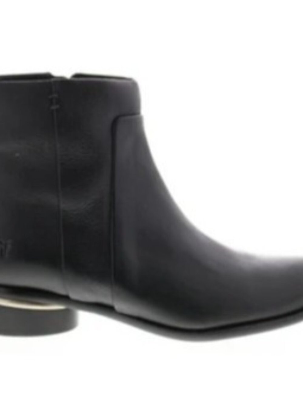 Frye Charlie Seam Short Black Leather Ankle Boots‎ 10M Side Zippers Womens